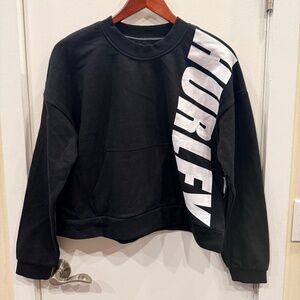 Hurley Sport Block Black Women's Fleece Crew Medium - NWT
